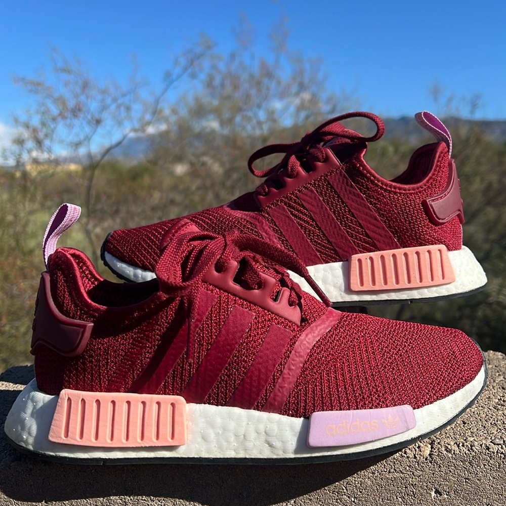 Adidas NMD_R1 Burgundy and Pink Sneakers EC